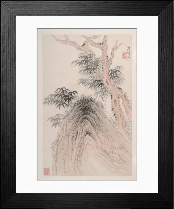 Framed Print : Landscapes after old masters, 19th century. Creator: Du Xiang Framed Print : Landscapes after old masters, 19th century. Creator: Du Xiang
