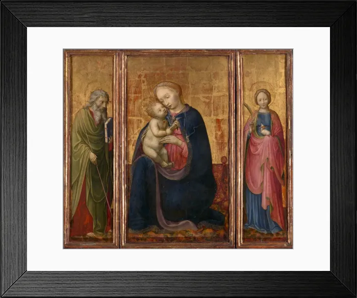 Framed Print : Madonna and Child with Saints Philip and Agnes, ca. 1425-30. Creator: Donato de Bardi Framed Print : Madonna and Child with Saints Philip and Agnes, ca. 1425-30. Creator: Donato de Bardi