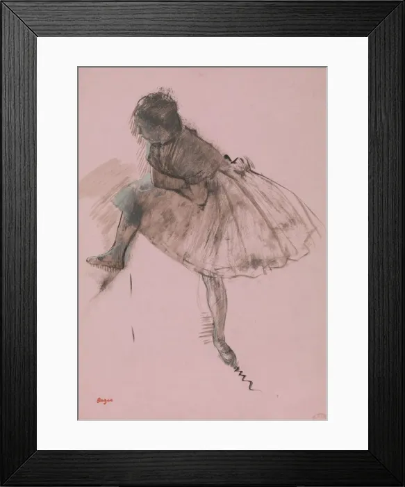 Framed Print : Study of a Ballet Dancer (recto); Two Studies of Dancers (verso), ca. 1873. Creator: Edgar Degas Framed Print : Study of a Ballet Dancer (recto); Two Studies of Dancers (verso), ca. 1873. Creator: Edgar Degas