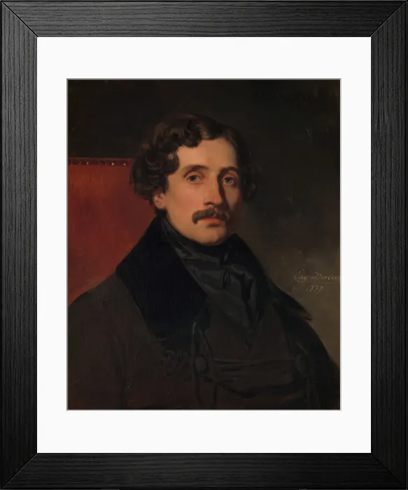 Framed Print : Louis-Felix Amiel (1802-1864), 1837. Creator: Eugene Deveria Framed Print : Louis-Felix Amiel (1802-1864), 1837. Creator: Eugene Deveria