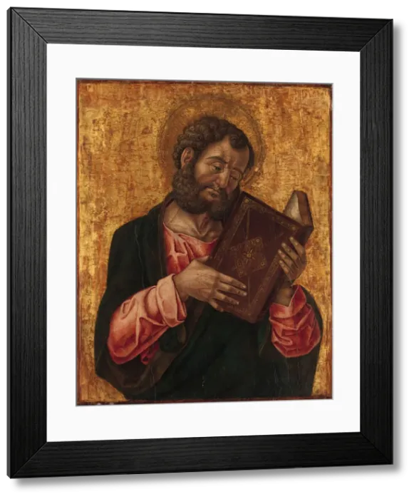 Framed Print : A Saint (Mark?) Reading, ca. 1470. Creator: Bartolomeo Vivarini