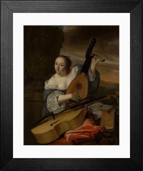 Framed Print : The Musician, 1662. Creator: Bartholomeus van der Helst Framed Print : The Musician, 1662. Creator: Bartholomeus van der Helst
