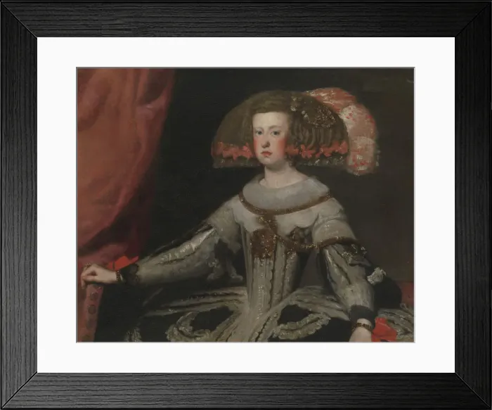 Framed Print : Mariana of Austria (1634-1696), Queen of Spain. Creator: Workshop of Velazquez (Spanish Framed Print : Mariana of Austria (1634-1696), Queen of Spain. Creator: Workshop of Velazquez (Spanish