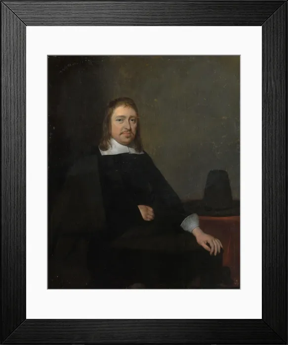 Framed Print : Portrait of a Seated Man, late 1650s or early 1660s. Creator: Gerard Terborch II Framed Print : Portrait of a Seated Man, late 1650s or early 1660s. Creator: Gerard Terborch II