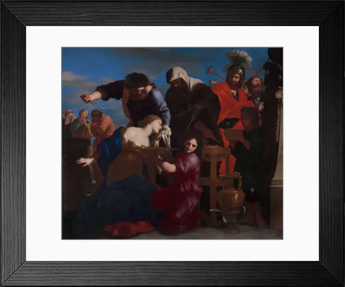 Framed Print : The Sacrifice of Polyxena. Creator: Giovanni Francesco Romanelli Framed Print : The Sacrifice of Polyxena. Creator: Giovanni Francesco Romanelli