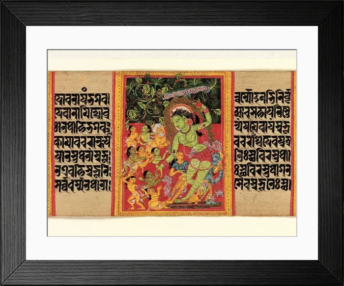 Framed Print : Green Tara Dispensing Boons to Ecstatic Devotees... (Perfection of Wisdom), early 12th century