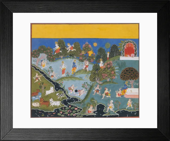 Framed Print : Blindmans Bluff... from a Dispersed Bhagavata Purana (Ancient Stories of Lord Vishnu), c1715-20 Framed Print : Blindmans Bluff... from a Dispersed Bhagavata Purana (Ancient Stories of Lord Vishnu), c1715-20