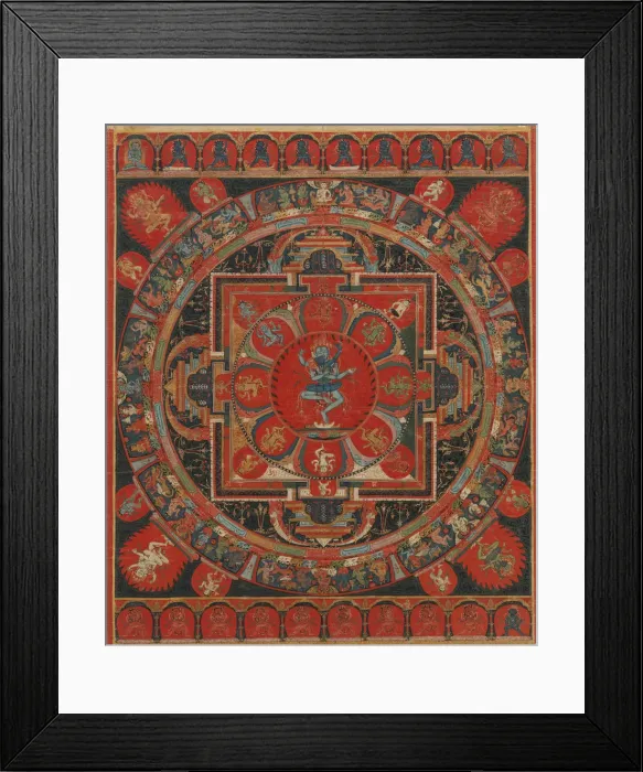 Framed Print : Hevajra Mandala, 15th century. Creator: Unknown Framed Print : Hevajra Mandala, 15th century. Creator: Unknown