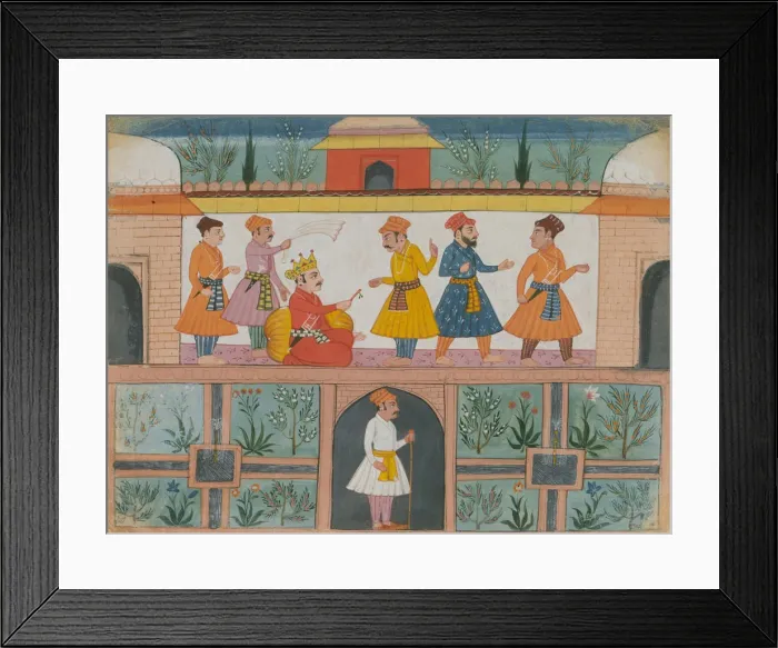 Framed Print : A Messenger is Dispatched: Page from a Dispersed Manuscript, last quarter of the 17th century Framed Print : A Messenger is Dispatched: Page from a Dispersed Manuscript, last quarter of the 17th century