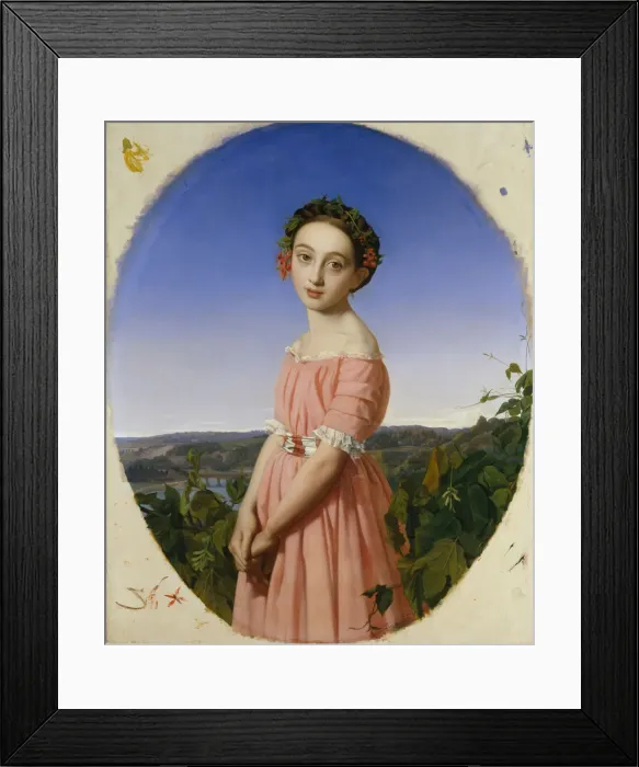Framed Print : Faustine Leo (1832-1865), 1842. Creator: Henri Lehmann Framed Print : Faustine Leo (1832-1865), 1842. Creator: Henri Lehmann