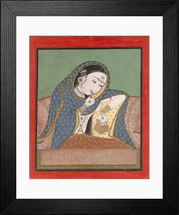 Framed Print : Melancholy Courtesan, ca. 1750. Creator: Unknown Framed Print : Melancholy Courtesan, ca. 1750. Creator: Unknown