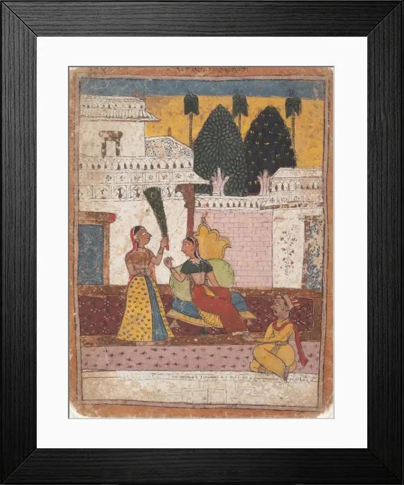 Framed Print : Ramkali Ragini: Page from a Dispersed Ragamala Series (Garland of Musical Modes), 18th century Framed Print : Ramkali Ragini: Page from a Dispersed Ragamala Series (Garland of Musical Modes), 18th century