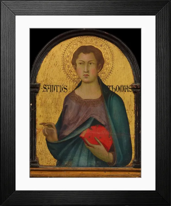 Framed Print : Saint Thomas, ca. 1317-19. Creator: Workshop of Simone Martini Framed Print : Saint Thomas, ca. 1317-19. Creator: Workshop of Simone Martini