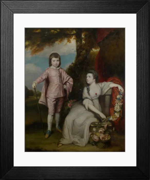 Framed Print : George Capel, Viscount Malden (1757-1839), and Lady Elizabeth Capel (1755-1834), 1768 Framed Print : George Capel, Viscount Malden (1757-1839), and Lady Elizabeth Capel (1755-1834), 1768