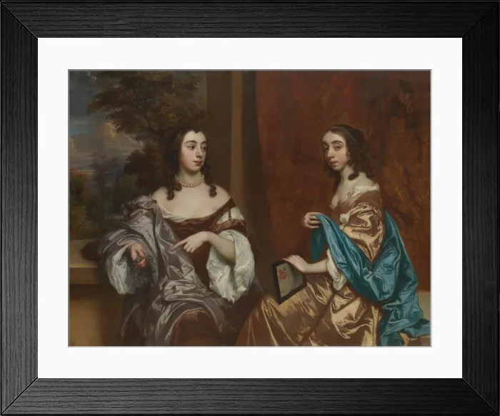 Framed Print : Mary Capel (1630-1715), Later Duchess of Beaufort, and Her Sister Elizabeth (1633-1678) Framed Print : Mary Capel (1630-1715), Later Duchess of Beaufort, and Her Sister Elizabeth (1633-1678)