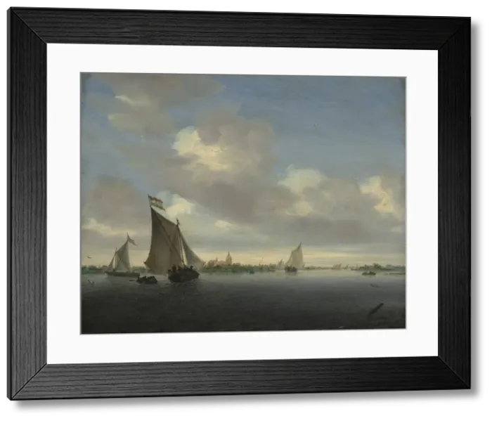 Framed Print : Marine, 1650. Creator: Salomon Ruysdael Framed Print : Marine, 1650. Creator: Salomon Ruysdael