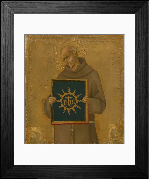 Framed Print : Saint Bernardino, 1450-60. Creator: Sano di Pietro Framed Print : Saint Bernardino, 1450-60. Creator: Sano di Pietro