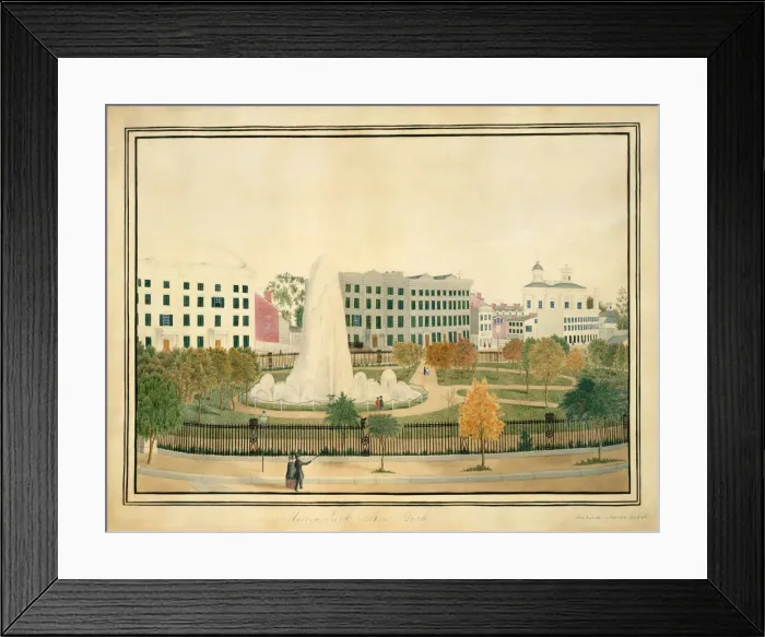 Framed Print : Union Park, New York, ca. 1845. Creator: Sarah Fairchild Framed Print : Union Park, New York, ca. 1845. Creator: Sarah Fairchild