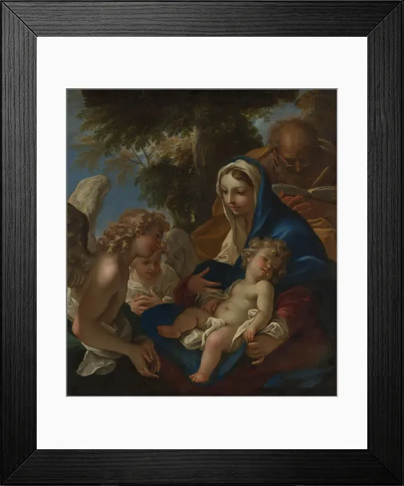 Framed Print : The Holy Family with Angels, ca. 1700. Creator: Sebastiano Ricci Framed Print : The Holy Family with Angels, ca. 1700. Creator: Sebastiano Ricci