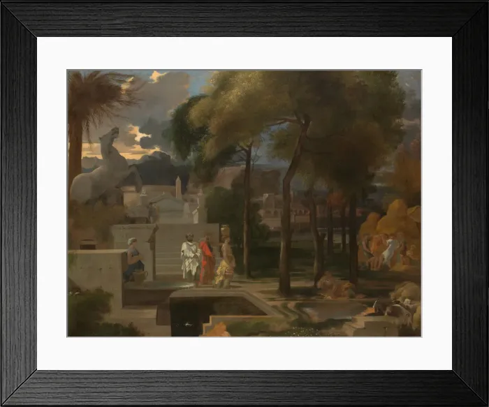 Framed Print : A Classical Landscape, probably 1660s. Creator: Sebastien Bourdon Framed Print : A Classical Landscape, probably 1660s. Creator: Sebastien Bourdon
