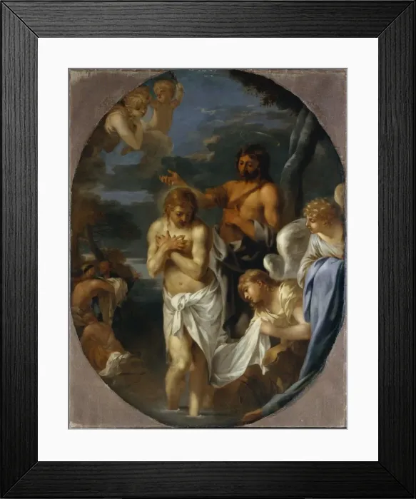 Framed Print : The Baptism of Christ, ca. 1650. Creator: Sebastien Bourdon Framed Print : The Baptism of Christ, ca. 1650. Creator: Sebastien Bourdon