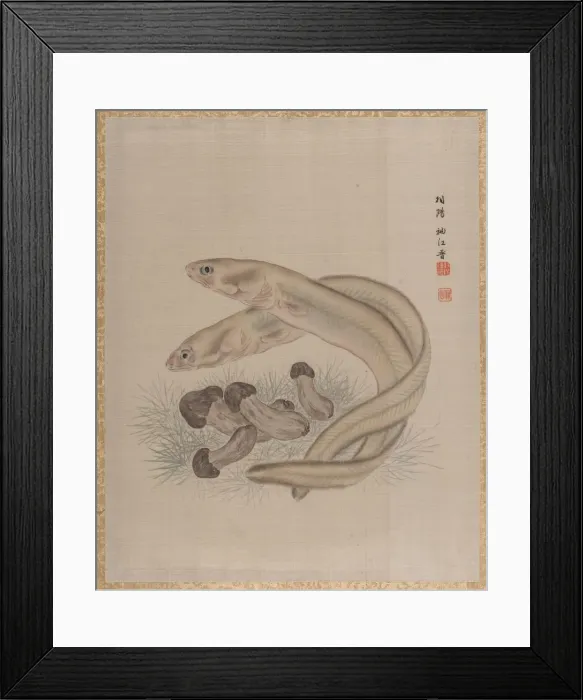 Framed Print : Eels, ca. 1890-92. Creator: Seki Shuko