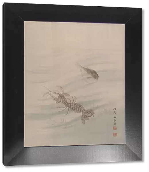 Bottom of the Sea Showing Cray Fish, ca. 1890-92. Creator: Seki Shuko
