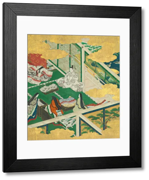 Framed Print : A Lovely Garland (Tamakazura), 17th century. Creator: Circle of Tosa Mitsuyoshi Framed Print : A Lovely Garland (Tamakazura), 17th century. Creator: Circle of Tosa Mitsuyoshi