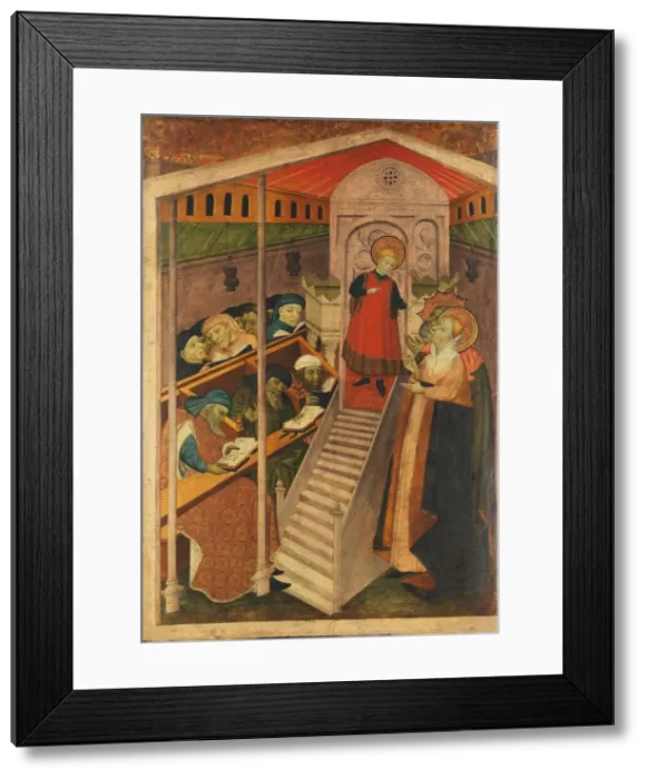 Framed Print : Christ among the Doctors. Creator: Spanish (Catalan) Painter (early 15th century) Framed Print : Christ among the Doctors. Creator: Spanish (Catalan) Painter (early 15th century)
