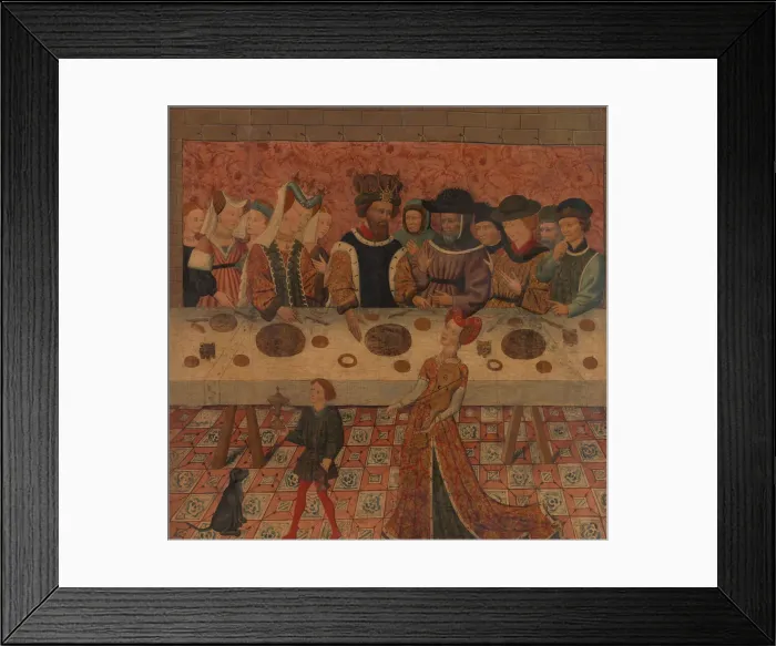 Framed Print : Salome Dancing before Herod. Creator: Spanish (Catalan) Painter (mid-15th century) Framed Print : Salome Dancing before Herod. Creator: Spanish (Catalan) Painter (mid-15th century)