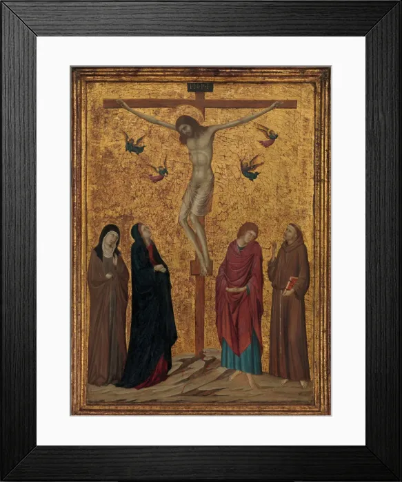 Framed Print : The Crucifixion, ca. 1315-20. Creator: Ugolino da Siena Framed Print : The Crucifixion, ca. 1315-20. Creator: Ugolino da Siena