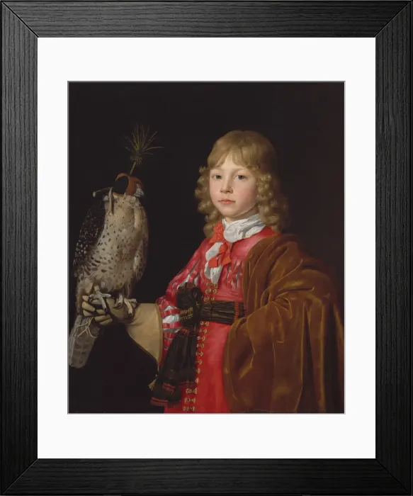 Framed Print : Portrait of a Boy with a Falcon. Creator: Wallerant Vaillant Framed Print : Portrait of a Boy with a Falcon. Creator: Wallerant Vaillant
