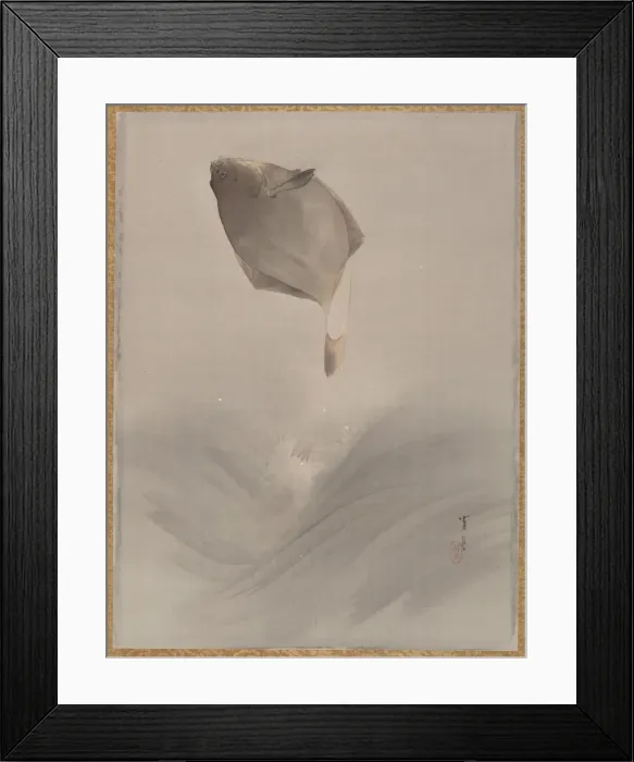 Framed Print : Jumping fish, ca. 1887. Creator: Watanabe Seitei Framed Print : Jumping fish, ca. 1887. Creator: Watanabe Seitei