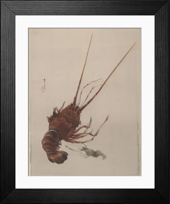 Framed Print : Crayfish, ca. 1887. Creator: Watanabe Seitei Framed Print : Crayfish, ca. 1887. Creator: Watanabe Seitei