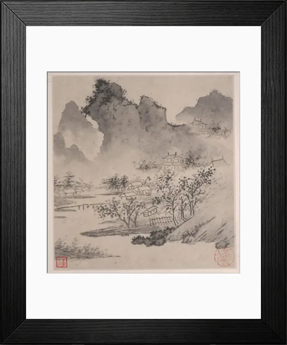 Framed Print : Eight Songs of the Xiao and Xiang Rivers. Creator: Wen Zhengming Framed Print : Eight Songs of the Xiao and Xiang Rivers. Creator: Wen Zhengming