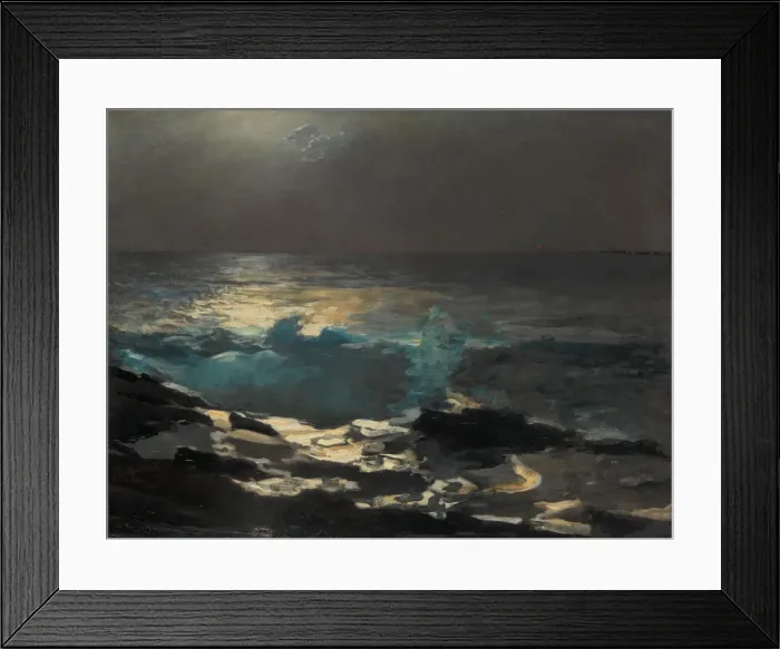 Framed Print : Moonlight, Wood Island Light, 1894. Creator: Winslow Homer Framed Print : Moonlight, Wood Island Light, 1894. Creator: Winslow Homer