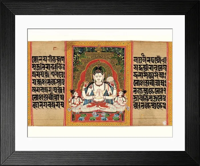 Framed Print : Shadakshari Lokesvara: Folio from a manuscript of... (Perfection of Wisdom), early 12th century Framed Print : Shadakshari Lokesvara: Folio from a manuscript of... (Perfection of Wisdom), early 12th century