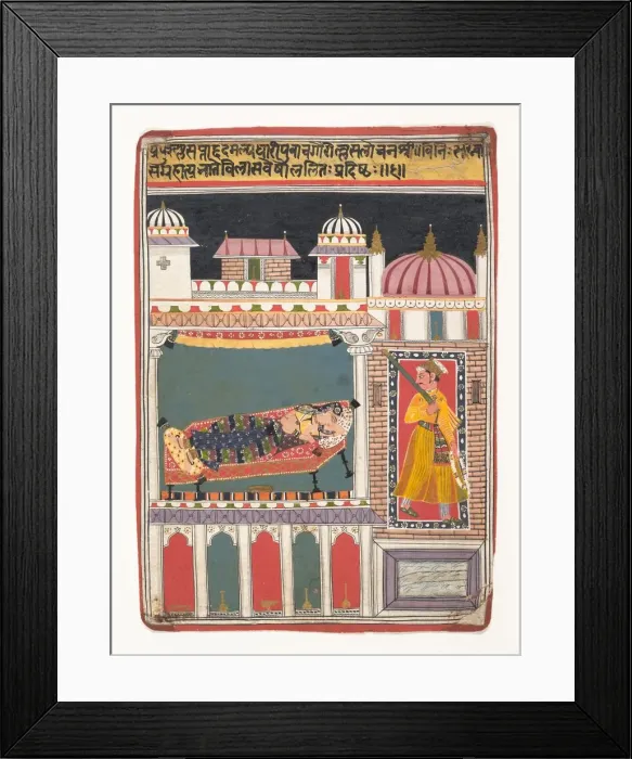 Framed Print : Lalit Ragini: Folio from a ragamala series (Garland of Musical Modes), ca. 1680-90 Framed Print : Lalit Ragini: Folio from a ragamala series (Garland of Musical Modes), ca. 1680-90
