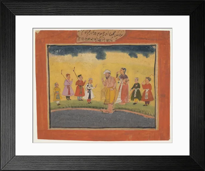 Framed Print : Krishnas Parents Search for Him, ca. 1615. Creator: Unknown Framed Print : Krishnas Parents Search for Him, ca. 1615. Creator: Unknown