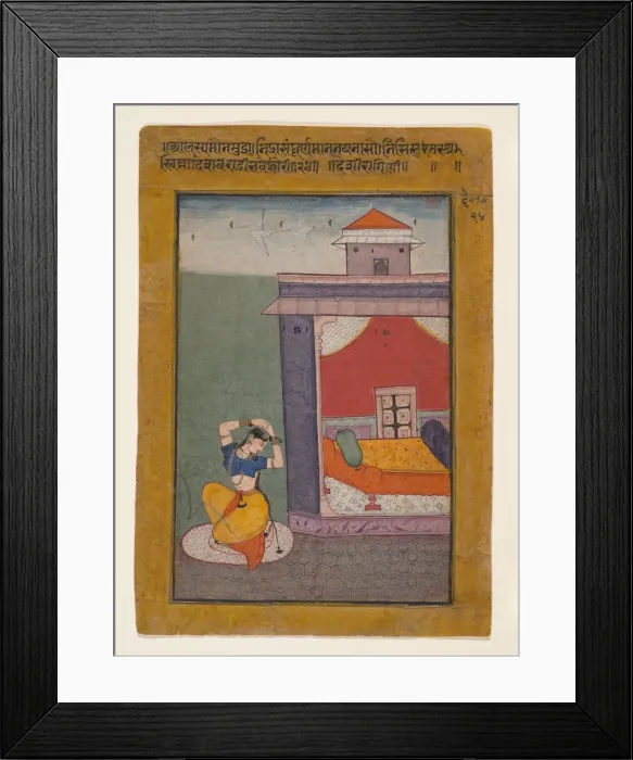 Framed Print : Desvarati Ragini: Folio from a ragamala series (Garland of Musical Modes), 1605-06 Framed Print : Desvarati Ragini: Folio from a ragamala series (Garland of Musical Modes), 1605-06