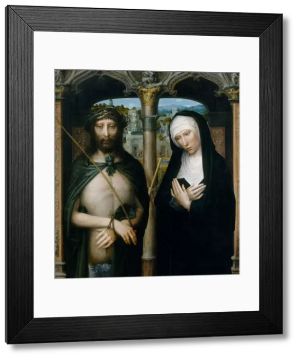 Framed Print : Christ Crowned with Thorns (Ecce Homo), and the Mourning Virgin, ca. 1530-40. Creator Framed Print : Christ Crowned with Thorns (Ecce Homo), and the Mourning Virgin, ca. 1530-40. Creator