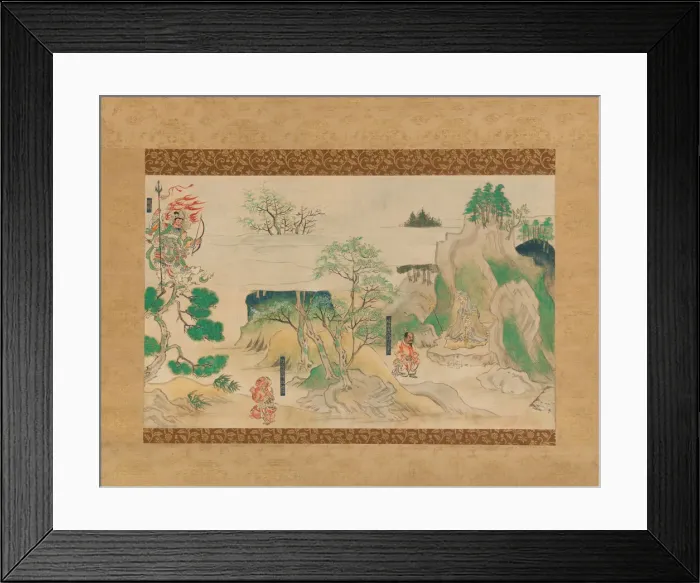 Framed Print : Scene from The Illustrated Legends of Jin oji Temple (Jin oji engi emaki) Framed Print : Scene from The Illustrated Legends of Jin oji Temple (Jin oji engi emaki)