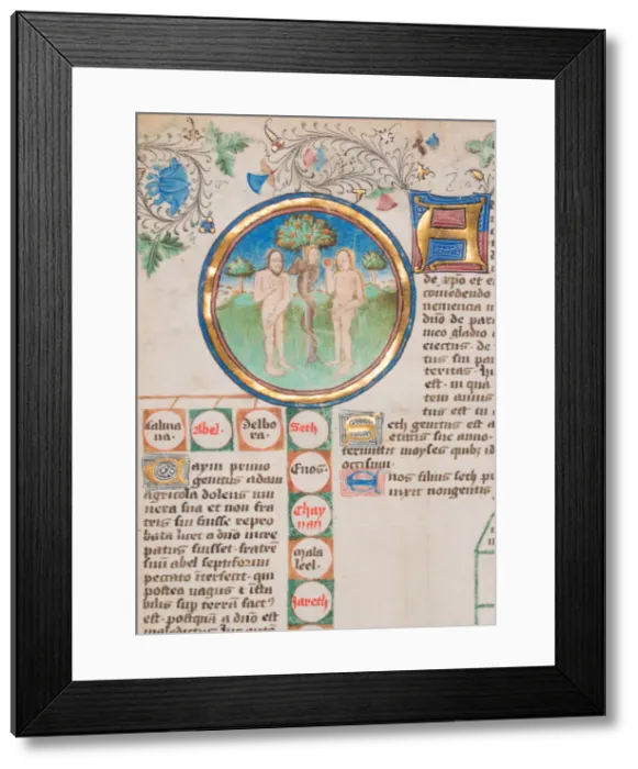 Framed Print : Genealogical Chronicle of the Kings of England, 1466-67. Creator: Unknown Framed Print : Genealogical Chronicle of the Kings of England, 1466-67. Creator: Unknown