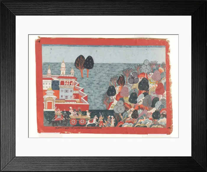 Framed Print : Folio from a Bhagavata Purana series, ca. 1775-1800. Creator: Unknown Framed Print : Folio from a Bhagavata Purana series, ca. 1775-1800. Creator: Unknown