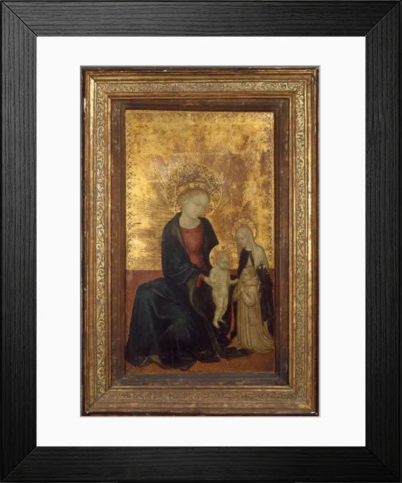 Framed Print : Madonna and Child with Saint Catherine of Siena and a Carthusian Donor, ca. 1411-24 Framed Print : Madonna and Child with Saint Catherine of Siena and a Carthusian Donor, ca. 1411-24