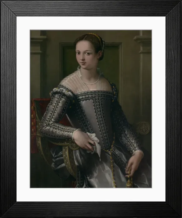 Framed Print : Portrait of a Woman, mid-16th century. Creator: Jacopo Zucchi Framed Print : Portrait of a Woman, mid-16th century. Creator: Jacopo Zucchi