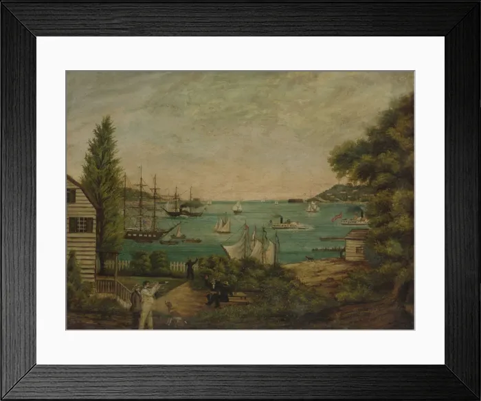 Framed Print : View from Staten Island, ca. 1855. Creator: Unknown Framed Print : View from Staten Island, ca. 1855. Creator: Unknown