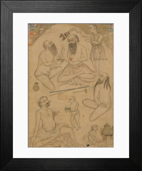 Framed Print : An Encampment of Yogis, ca. 1660. Creator: Unknown Framed Print : An Encampment of Yogis, ca. 1660. Creator: Unknown