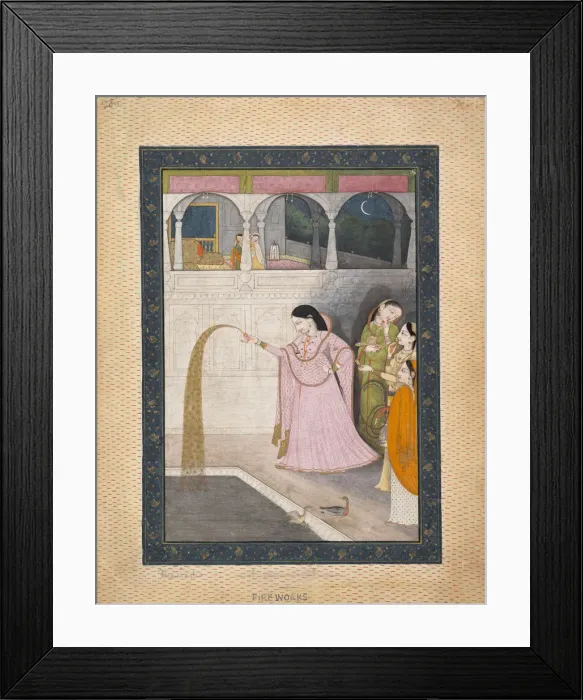 Framed Print : Lady Holding a Sparkler, ca. 1800. Creator: Unknown Framed Print : Lady Holding a Sparkler, ca. 1800. Creator: Unknown