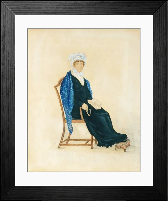 Framed Print : Portrait of Mrs. Crofts, ca. 1815-30. Creator: Unknown Framed Print : Portrait of Mrs. Crofts, ca. 1815-30. Creator: Unknown